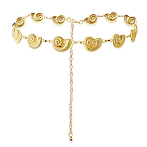 Bauchkettchen Muscheln Gold