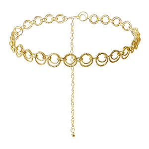 Bauchkettchen Doppelring Gold