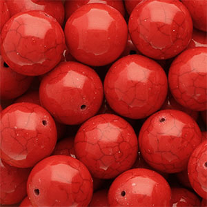 Perlen Keramik 20&nbsp;mm Red