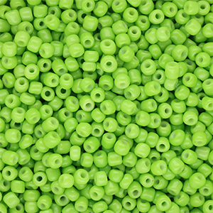 Glasperlen Rocailles 8/0 (3 mm) Lime green