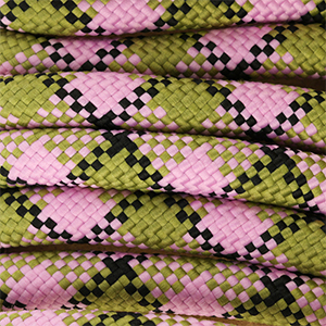 Trendy Paracord 10 mm Olive green-light pink-black