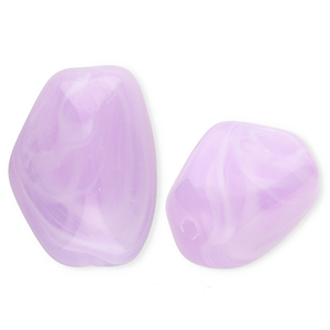 Acrylperlen Rechteck Lilac-marble