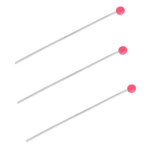 BY31&reg; Stainless Steel - Rostfrei Stahl Schmuckzubeh&ouml;r Nietstifte mit Kugel 35 mm Silver-magenta pink