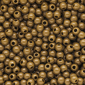 6 mm DQ Acrylperlen shiny Wood thrush brown 17-1129 TCX