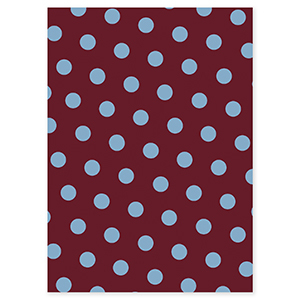 BY31&reg; SchmuckKarten Dots Mahogany red-light blue
