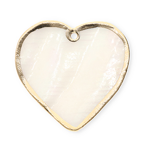 Muschel Anh&auml;nger Specials Herz White-gold