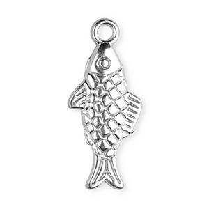 Stainless Steel - Rostfrei Stahl Anh&auml;nger Fisch Silver