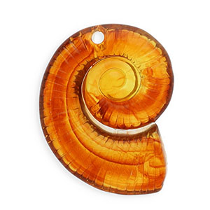 Acryl Anh&auml;nger Muschel Amber brown