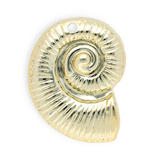 Acryl Anh&auml;nger Muschel Gold