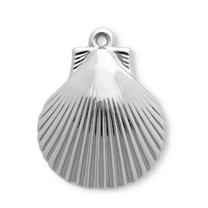 Acryl Anh&auml;nger Muschel Silver
