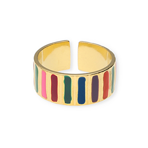 Ringe aus Stainless Steel - Rostfreiem Stahl Gold-multicolour