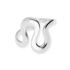 Ringe aus Stainless Steel - Rostfreiem Stahl Wellenf&ouml;rmig Silver