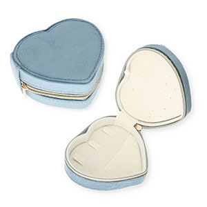 Schmucksuitcase f&uuml;r die Reise&nbsp;Herz Grey blue