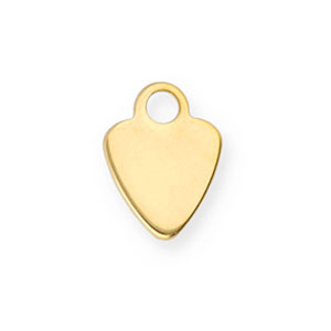 Stainless Steel - Rostfrei Stahl Anh&auml;nger Herz Gold