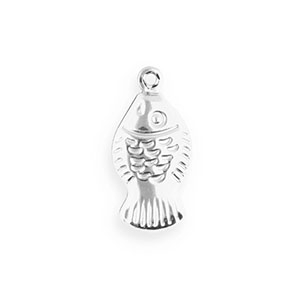 Stainless Steel - Rostfrei Stahl Anh&auml;nger Fisch Silver