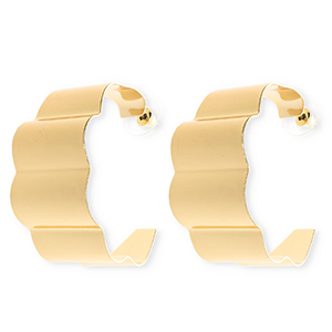 Statement Ohrringe&nbsp;/&nbsp;Ohrstecker mit Rostfrei Stahl-Stecker Gold