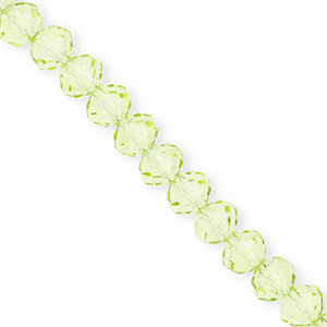 Top Glas Facett Perlen 8x6&nbsp;mm Rondellen Light green