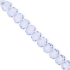 Top Glas Facett Perlen 8x6&nbsp;mm Rondellen Blue
