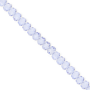 Top Glas Facett Perlen 4x3&nbsp;mm Rondellen Blue