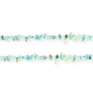 Muschel Perlen Chipstone Blue