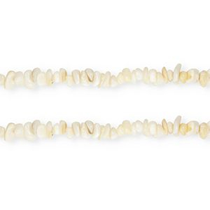 Muschel Perlen Chipstone Natural white