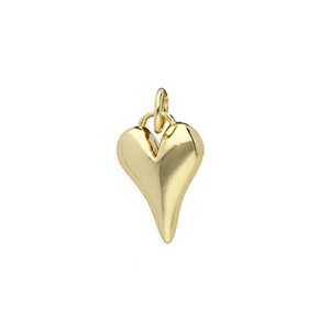 Brass TQ Metall Anh&auml;nger Herz Gold