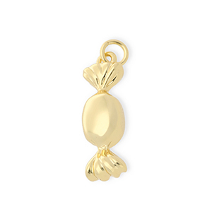 Brass TQ Metall Anh&auml;nger Bonbon Gold