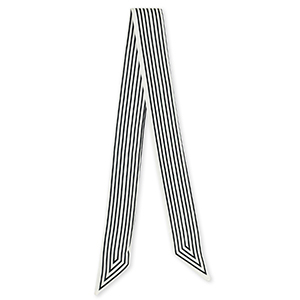 Bandana Schal mit Durchgezogene Linie White-black