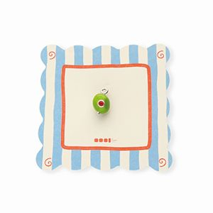 BY31&reg; Eco-brass (nachaltiges Messing) Anh&auml;nger mit Enamel Olive Silver-olive green-red