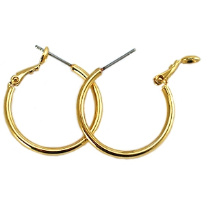 Metall Zubeh&ouml;r DQ Creolen 25mm Gold 