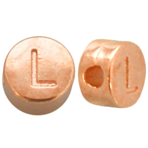DQ Metall Perlen Buchstabe L Rosegold (Nickelfrei)