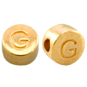 DQ Metall Perlen Buchstabe G Gold (Nickelfrei)