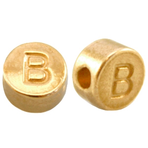 DQ Metall Perlen Buchstabe B Gold (Nickelfrei)