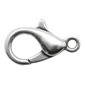 DQ Karabinerverschluss 23mm antik silber (Nickelfrei)