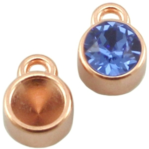 Metall Fassungen DQ f&uuml;r Chaton SS29 eine &Ouml;se rosegold