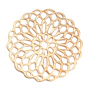 Bohemian Zwischenst&uuml;cke rund 15mm Gold