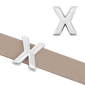 DQ Metall Schieber Buchstabe "X" &Oslash;10.3x2.3mm Antik silber (nickelfrei)