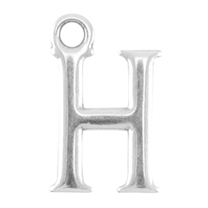 DQ Metall Buchstabenanh&auml;nger H Antik silber (nickelfrei)