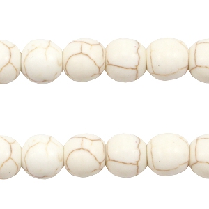 Keramik Perlen 8mm Off white