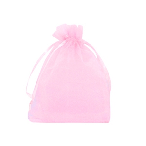 Schmuckbeutel Organza 9x12cm Pink rose