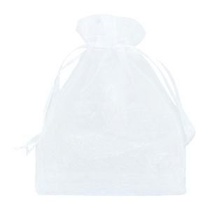 Schmuckbeutel Organza 13x18cm Weiss
