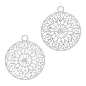 Bohemian Anh&auml;nger mit &Ouml;se 13mm Silber