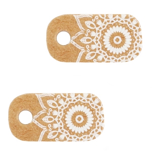 Schmuck Karten "made with love" Mandala Brown