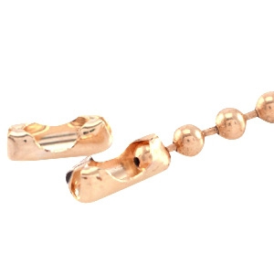 Metall Zubeh&ouml;r DQ Verschluss Kugelkette 1.2mm Rose gold