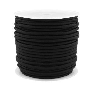 Gef&auml;rbtes Elastikband 2.5mm Black