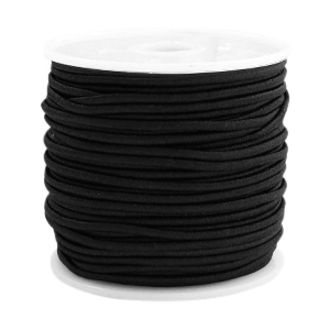 Gef&auml;rbtes Elastikband 1.5mm Black