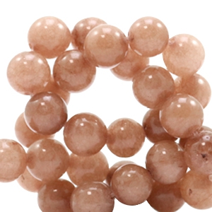 Naturstein Perlen Marmor und Calcit 8mm Light chocolate brown
