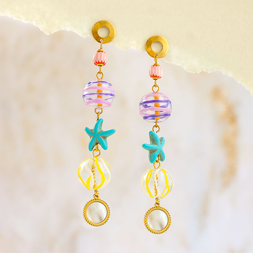 Mit Glasperlen modischen Ohrschmuck designen  