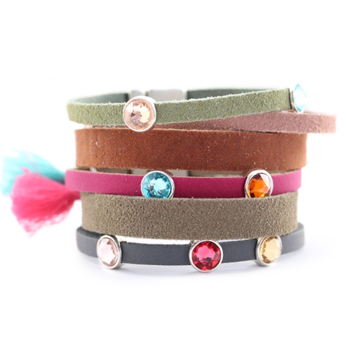 Mach sch&ouml;nen Boho Schmuck mit unserem prachtvoll geflochtenem Leder DQ und flachem Leder DQ!