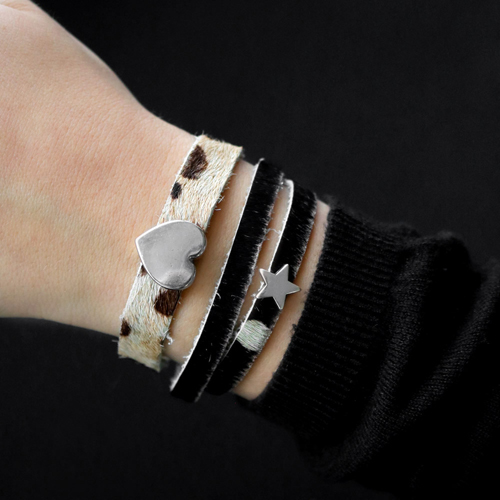 Modische Armb&auml;nder aus Naturleder mit Tiermustern gemacht!